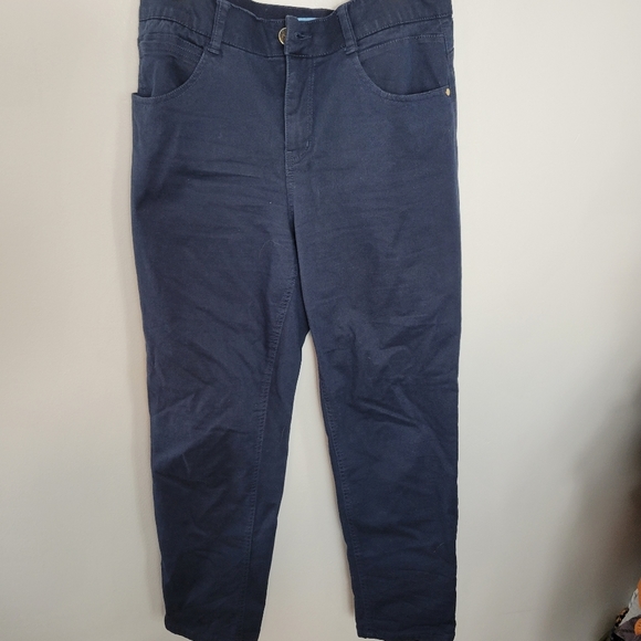 12 Draper James RSVP Navy Blue Cropped Pants - Picture 1 of 6